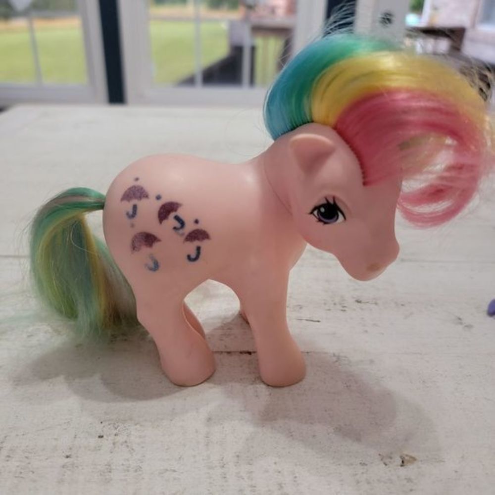 Vintage G1 1983 My Little Pony Parasol with Rainbow Mane‎